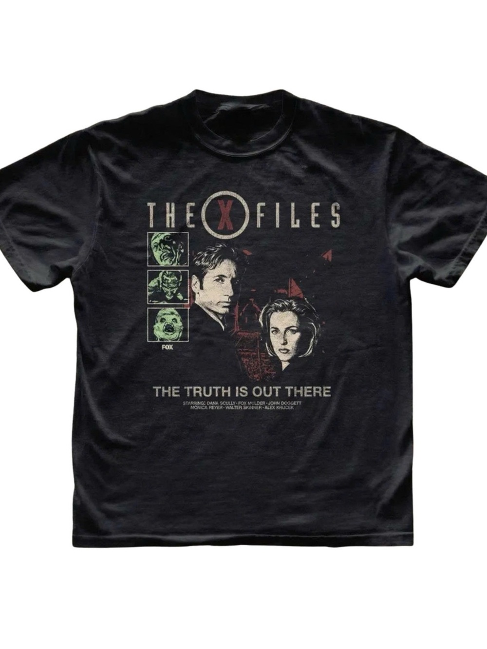Gildan Black The X-Files Graphic Tee, Vintage TV Show, Retro Sci-fi Horror Tee